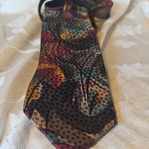 Multicolor Abstract Men's Tie Pierre Cardin 100% Silk